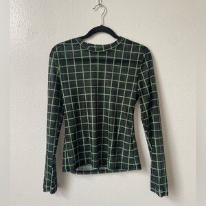 Sheer neon green Shein top